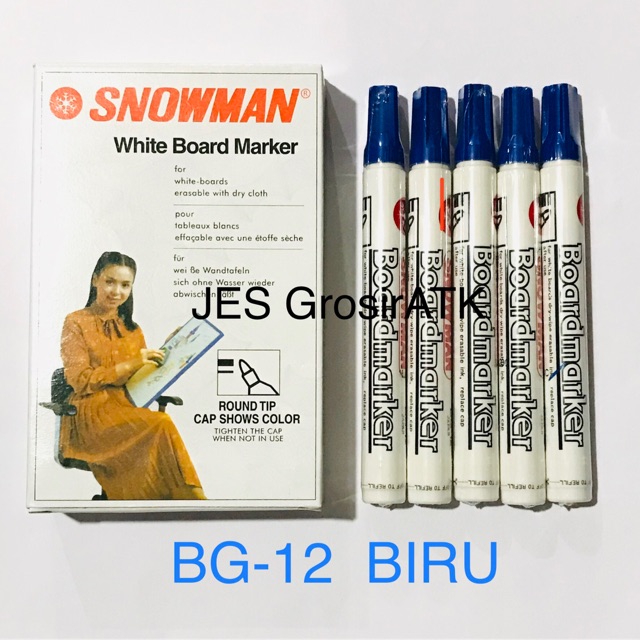 

Spidol Snowman WHITEBOARD BG-12 BIRU [pcs]