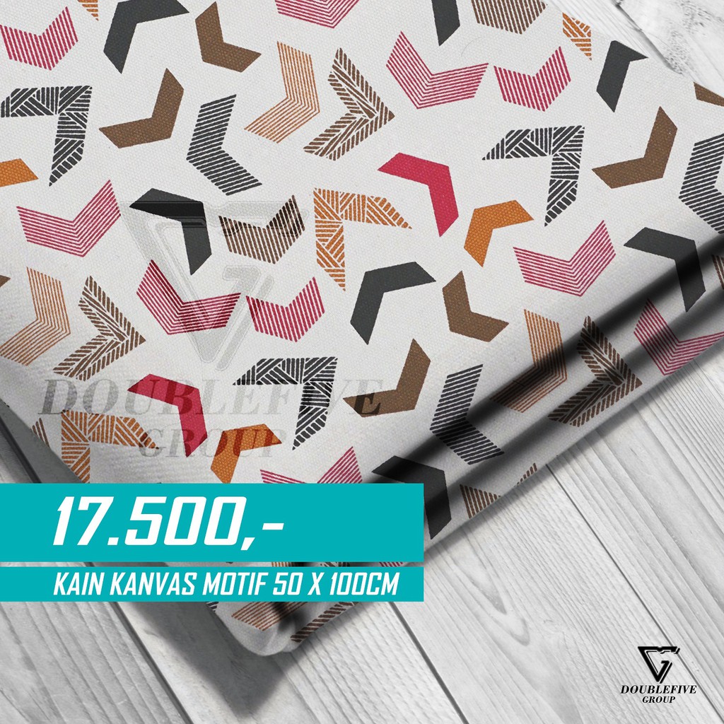 Kain Kanvas Meteran Motif 50 x 100 Cm - Narrow