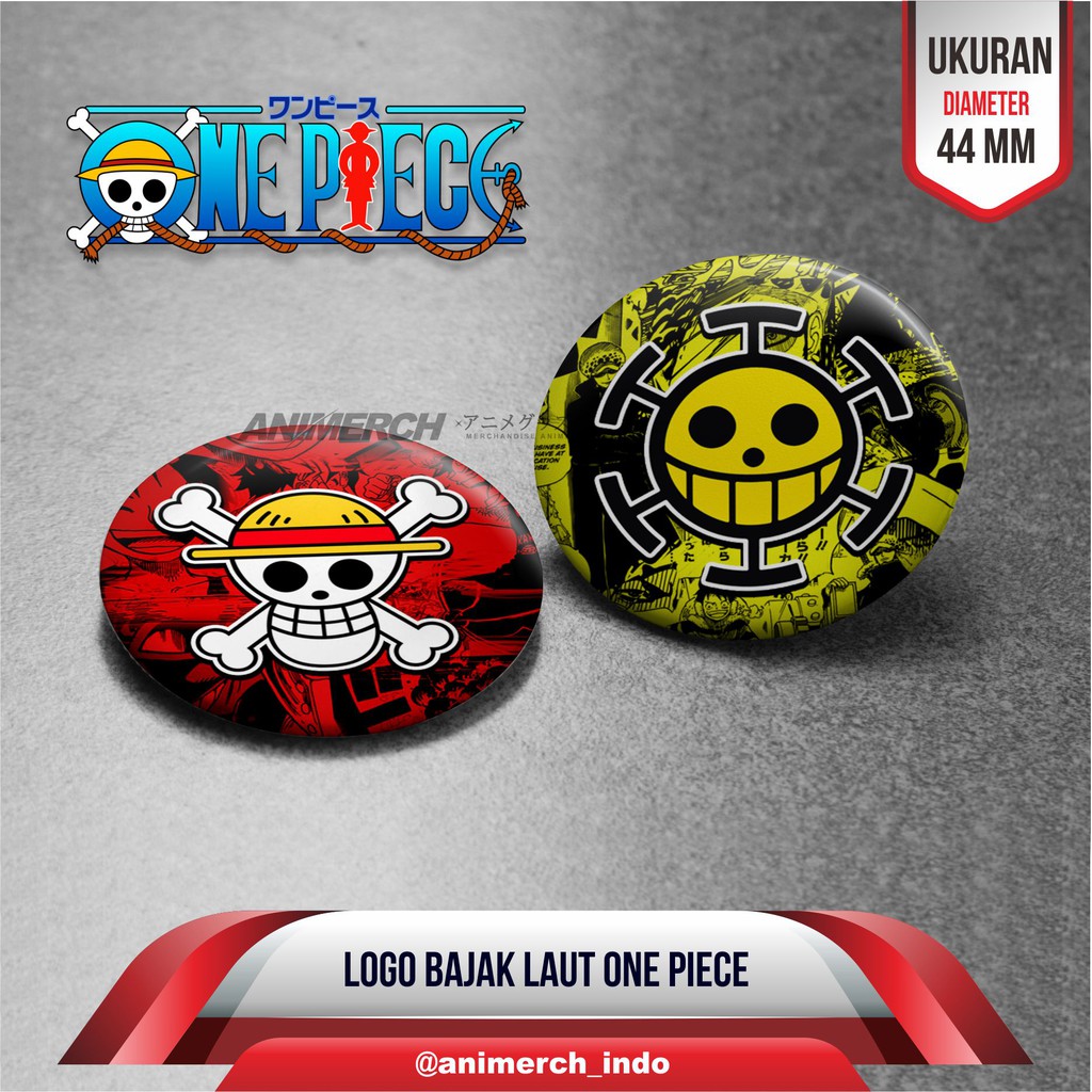 Pin Peniti Diameter 44 mm  Anime One Piece dan Naruto
