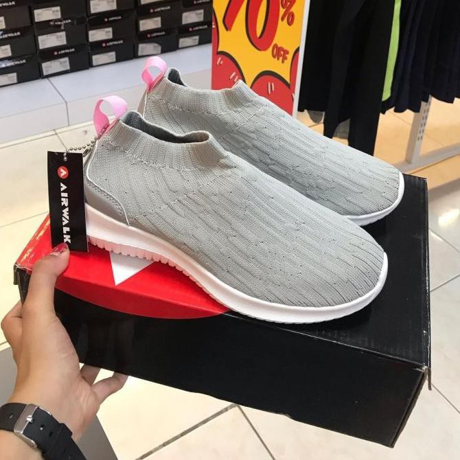 sepatu slipon wanita airwalk meadow grey slipon shoes airwalk