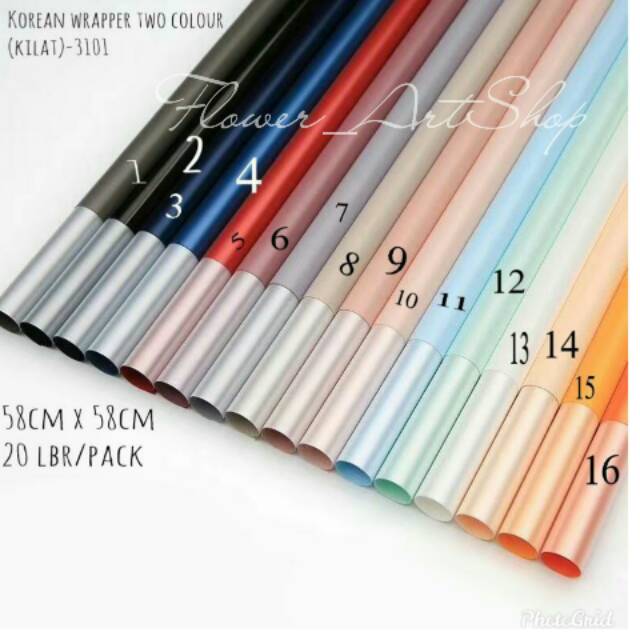 

Korean wrapper kilat / Chellophane kilat / kertas bunga 3101