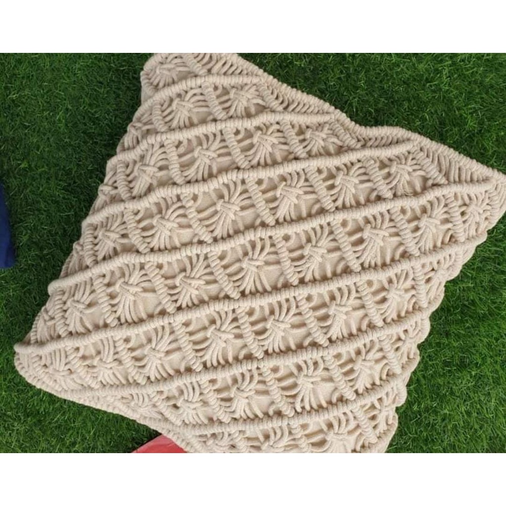 READY STOK) macrame sarung bantal/ macrame cover bantal/Cover bantal