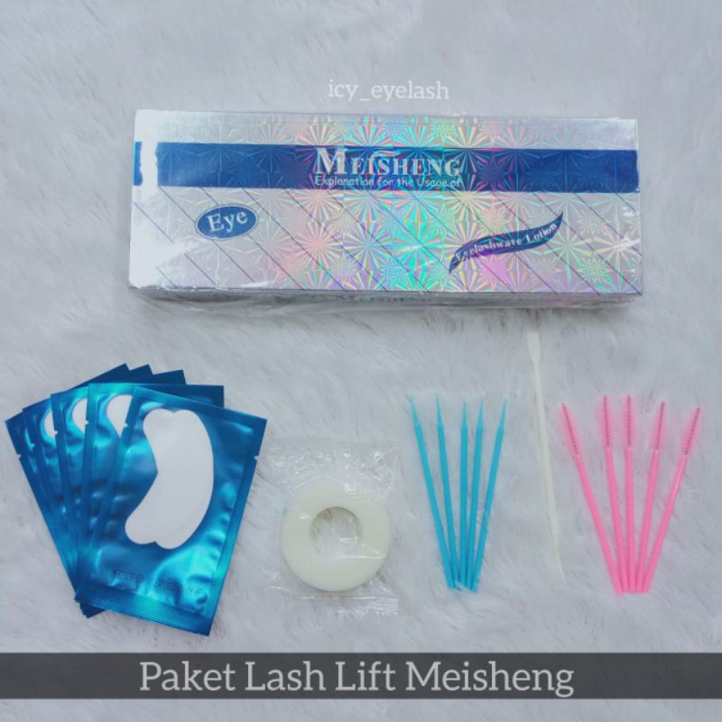 Paket Lash Lift Murah Paket Komplit Untuk Pemula IC0N. Mei. sheng Keriting Bulu Mata termurah halal pelentik bulu mata