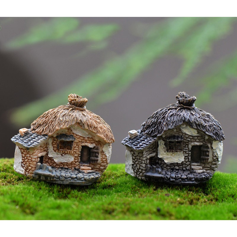 Dollhouse Miniatur Ornamen Bonsai Plastik Miniatur Rumah Aquascape Terarrium Diora  - MNODH15