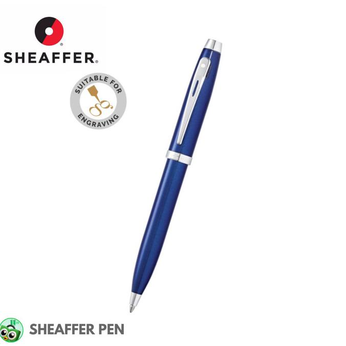 

Sheaffer 100 Glossy Blue Lacquer Ballpoint Pen