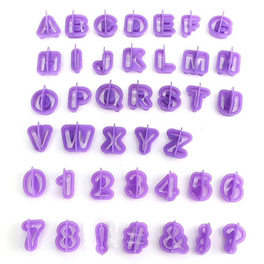 [Jianxin] 40 Pcs Icing Cutter Mold Alphabet Letter Fondant Cake DIY Decorating Mould Set