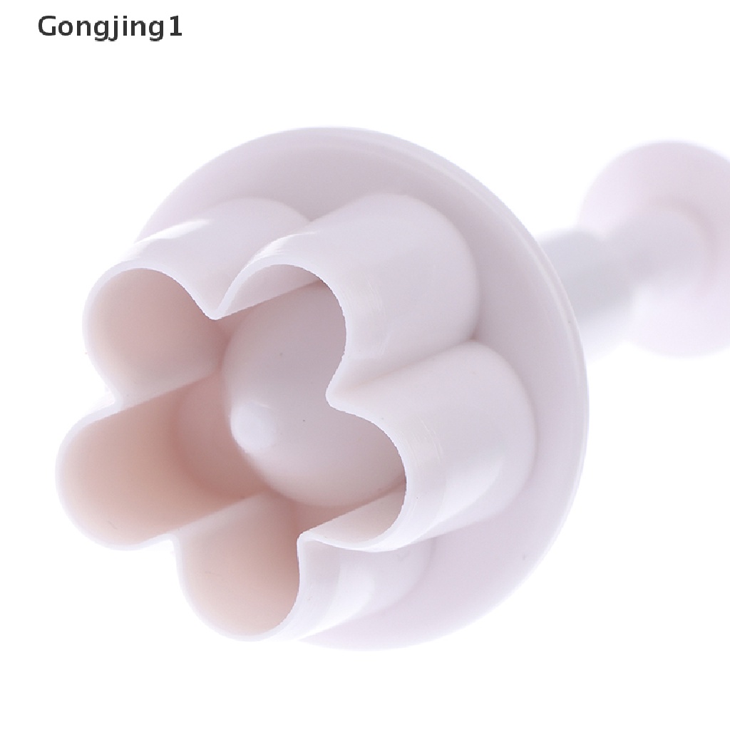 Gongjing1 4Pcs Cetakan Kue / Fondant / Permen Bentuk Bunga Plum
