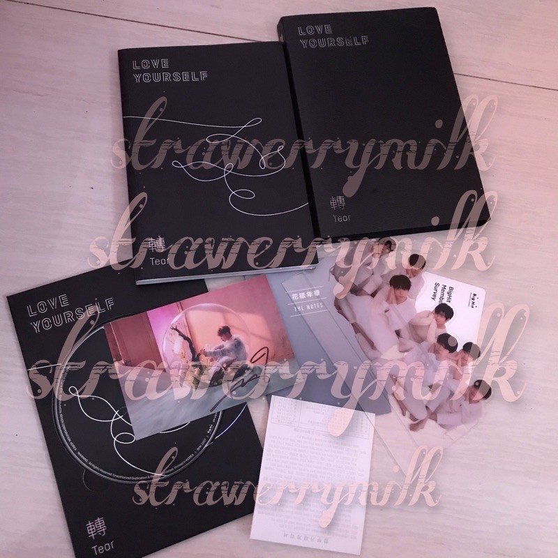 ALBUM SIGNED LOVE YOURSELF TEAR O FULLSET MINUS PHOTOCARD TEAR O TAEHYUNG TAE MAUNG BTS