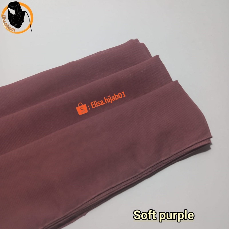 [ COD ] Hijab Bella Square Premium Hijab Segiempat-Soft Purple