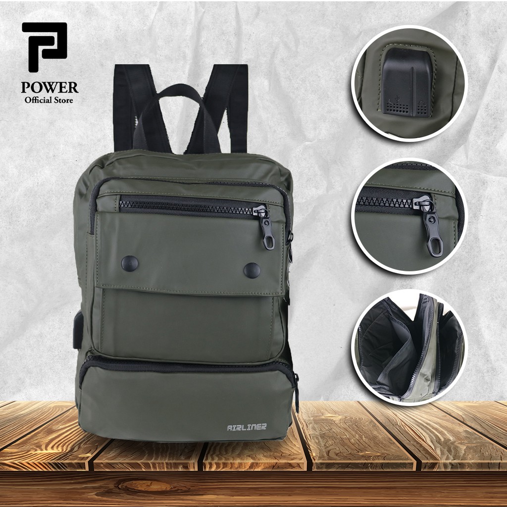 Tas Multifungsi Ransel 3 in 1 Import Tas Selempang Pria Tas ABG Dual USB Portable Sling bag Trendy