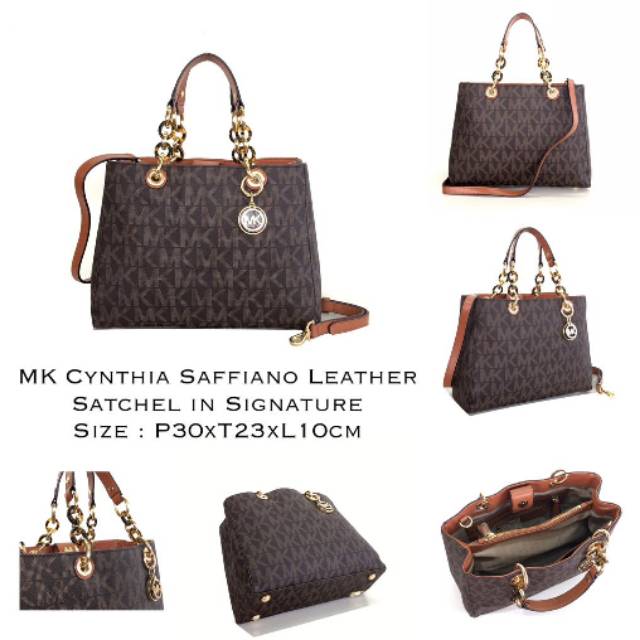 michael kors cynthia saffiano leather satchel