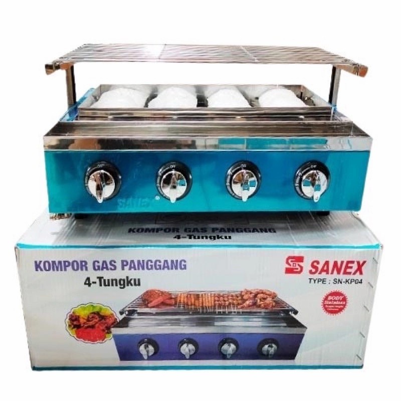 Kompor Panggang 4 Tungku Sanex KP04 - Kompor Gas