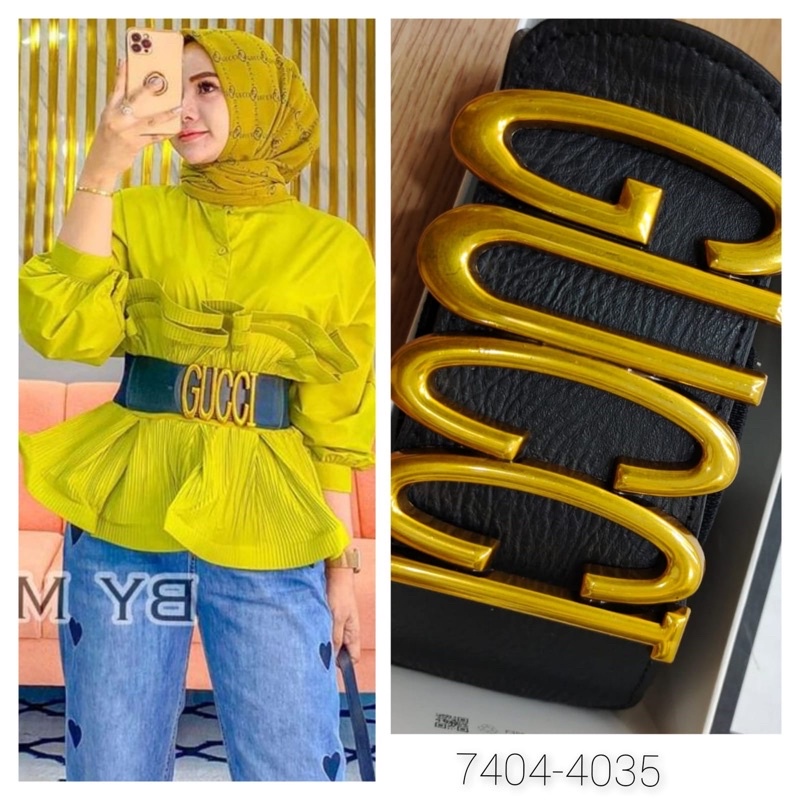gesper /ikat pinggang wanita karet gucci