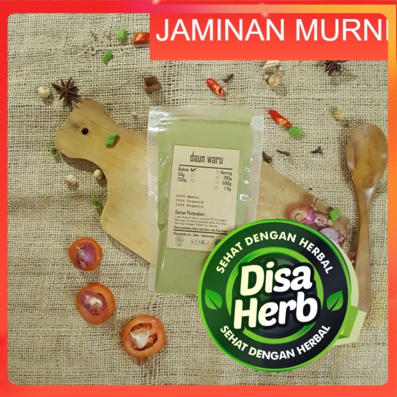 

DAUN WARU BUBUK 100 GRAM - Hibiscus Tiliaceus - MURNI - JSR - REMPAH