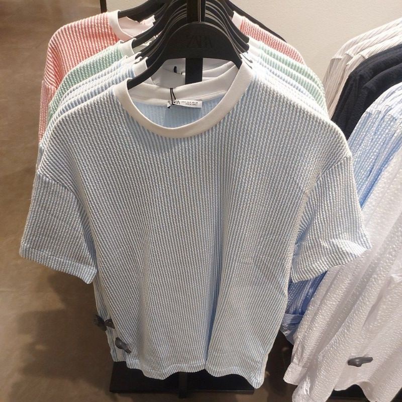 NEW ZARA MAN KAOS TEKSTUR