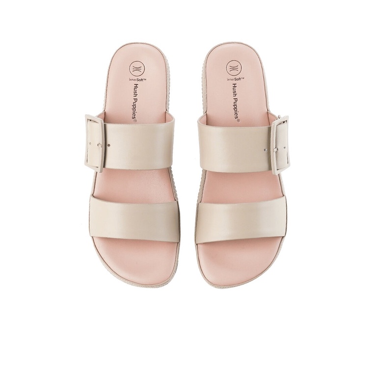SANDAL SLIDE HUSH PUPPIES WANITA ORIGINAL CASUAL WEDGES KULIT HW40