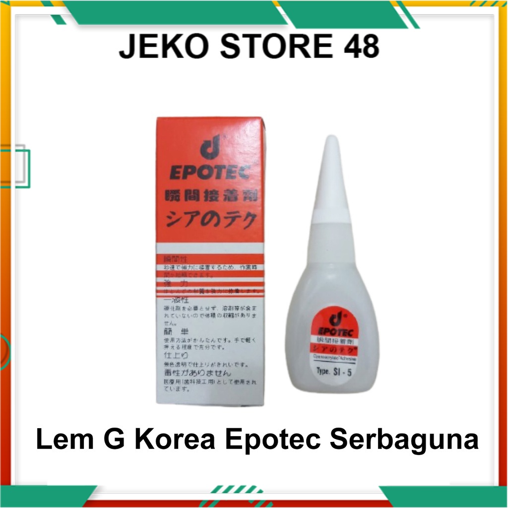 

Lem Korea G Epotec Original/Asli Grade 1/ Power Glue/ Super Glue JK Jeko Store 48