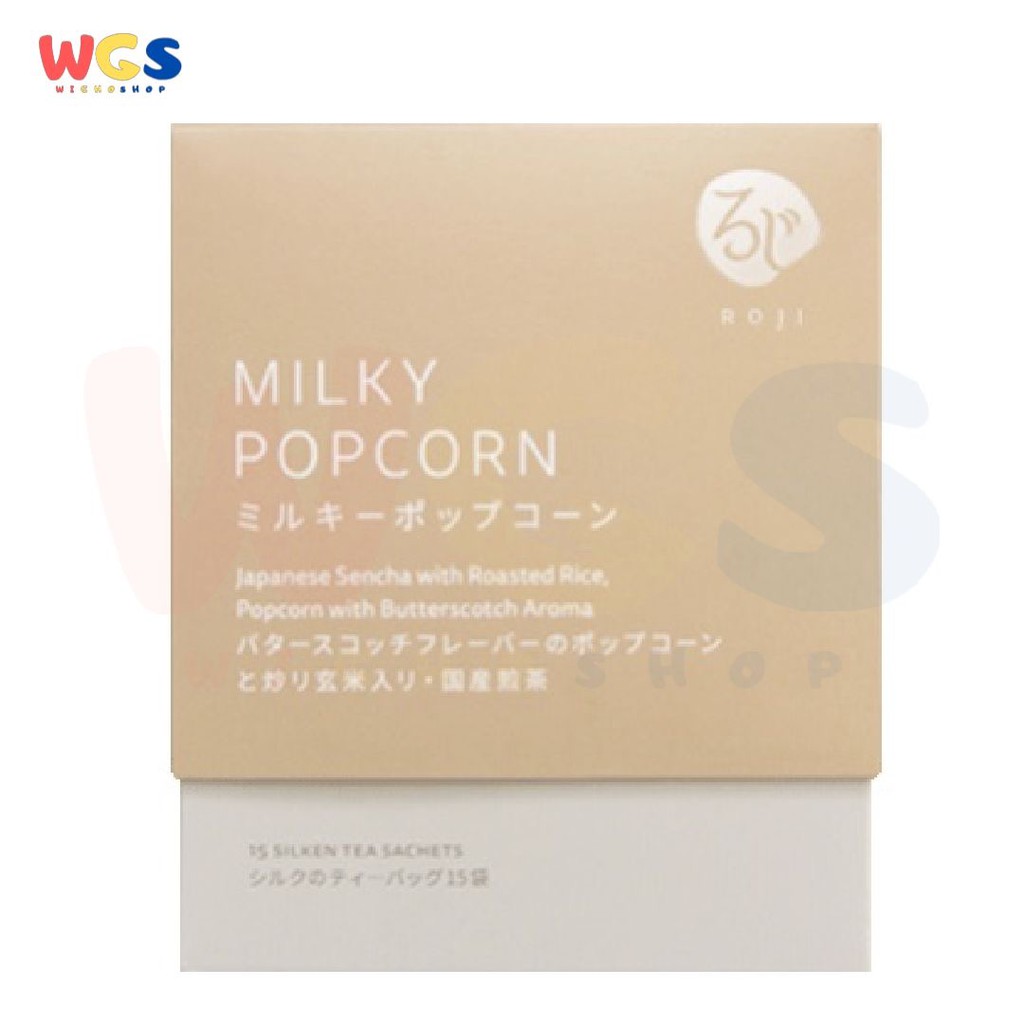 Roji Tea Bag Milky Popcorn Japanese Sencha with Roasted Rice 15 Sachet / Box