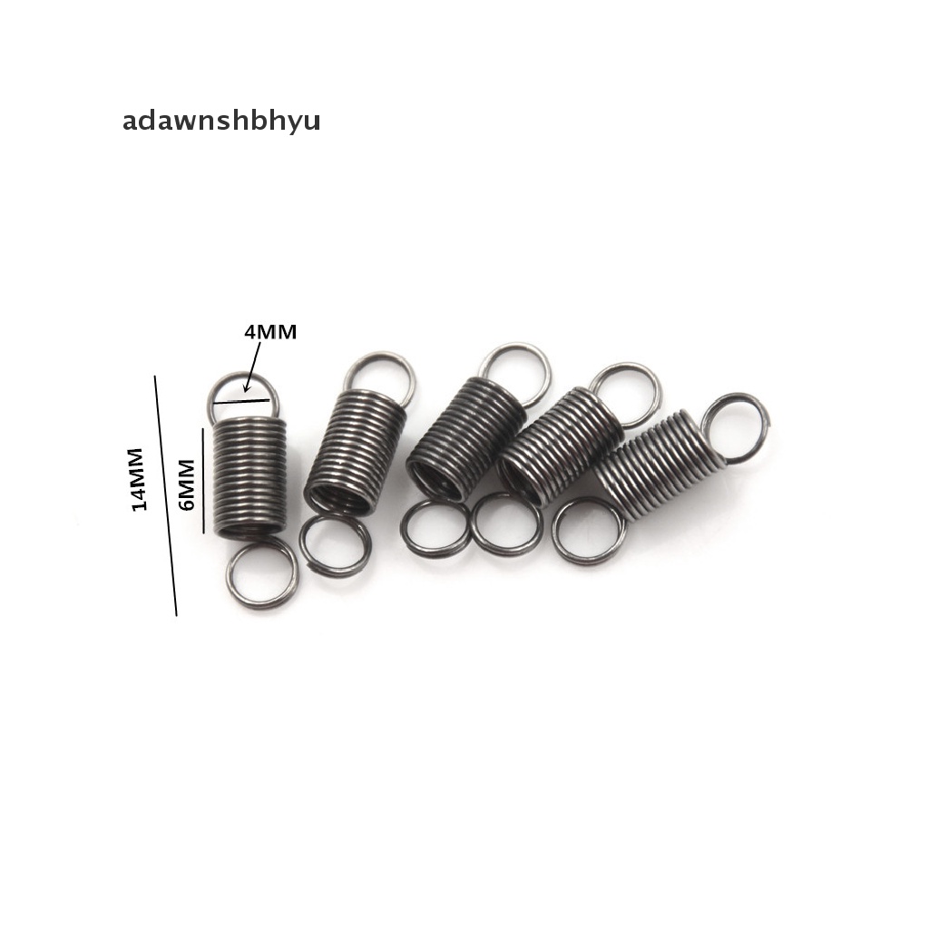 Adawnshbhyu 10PCS Pegas Ketegangan Kecil Stainless Steel 15mm Dengan Kait Untuk Mainan DIY Tarik