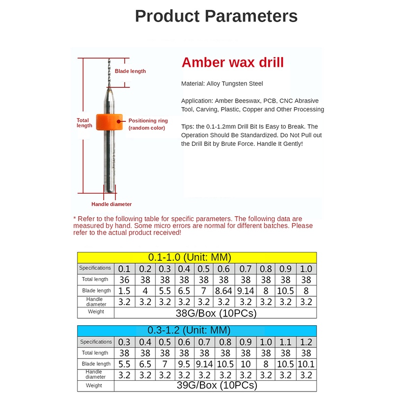 10pcs Mata Bor Micro Set Bor Baja Tungsten 0.1 - 1.0mm 0.3-1.2mm Mata Bor PCB CNC Mini Drill Bit Micro Print Circuit Board Cnc Drill Bits