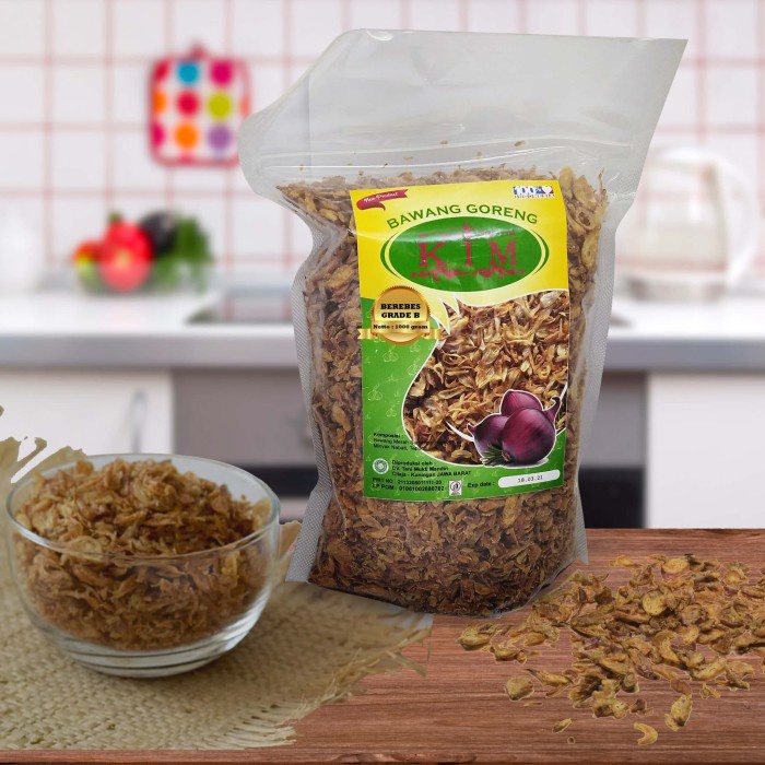 

Q124521 Bawang Goreng Brebes Grade B Kemasan 1 Kg Dw501Sqs