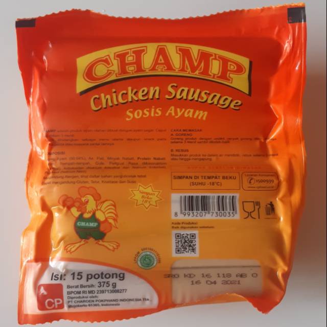 

CHAMP SOSIS AYAM - 375gr isi 15