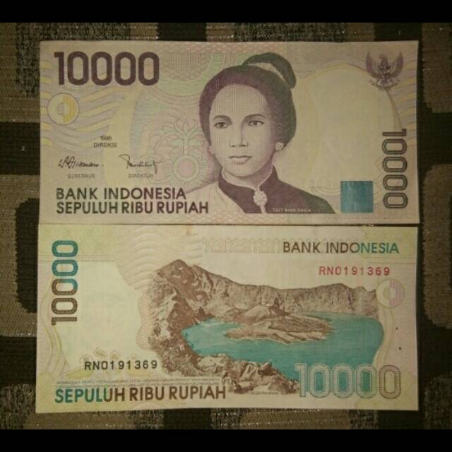 UANG KUNO UANG MAHAR RP 10000 CUT NYAK DIN 1998 GRESS/UNC