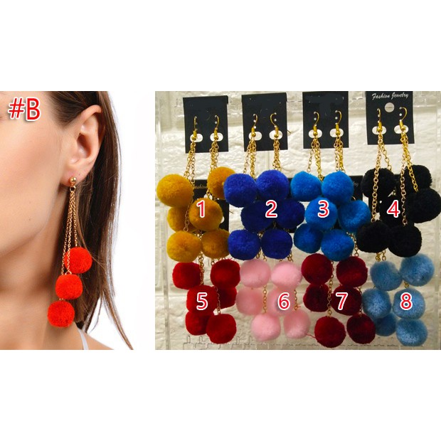 Anting panjang fashion wanita import ala korea kekinian aneka varian murah berkualitas 374