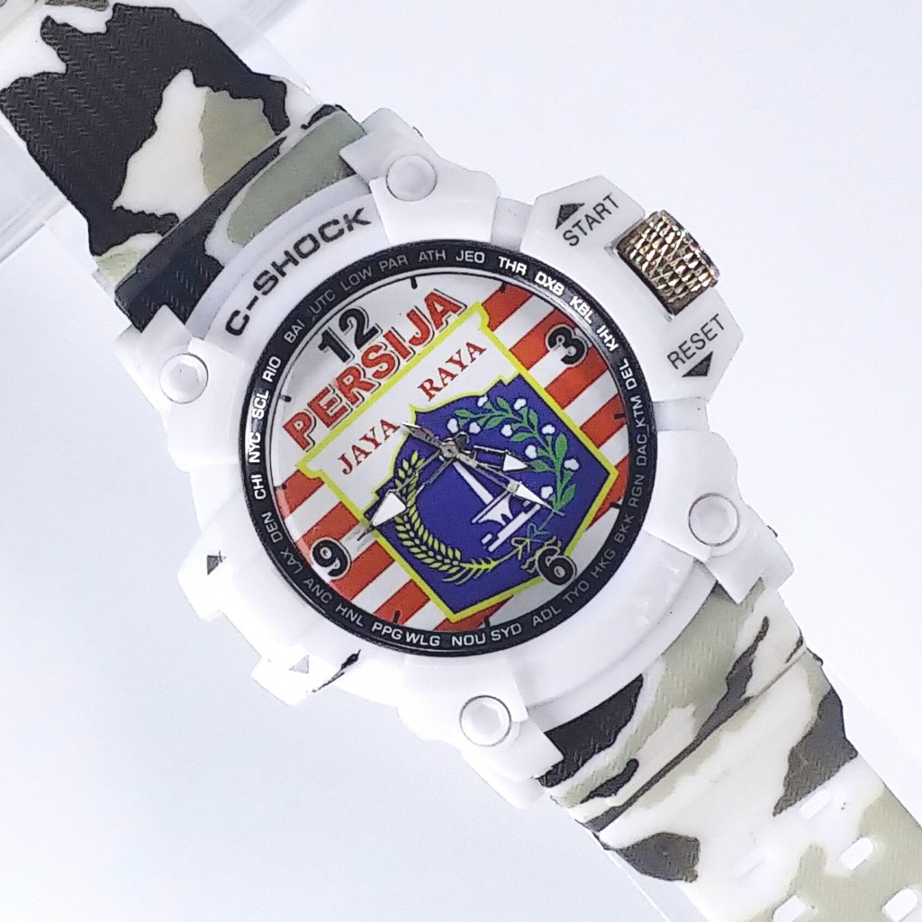 [MANTUL] JAM TANGAN &quot;PERSIJA&quot; STRAP PUTIH ARMY