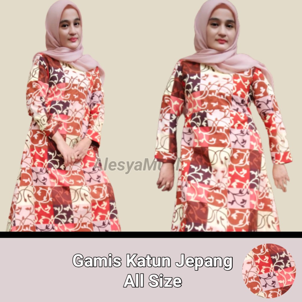 Gamis wanita bahan katun  katun jepang mikro harga grosir best seller