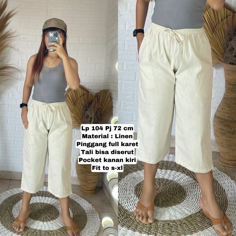 linen pants 7/8 | celana linen 7/8 | linen basic |