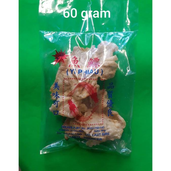 

Yi Phiau ( Krupuk Perut Ikan ) 60 Gram