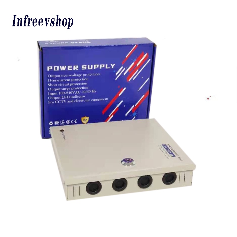 Power Supply Box CCTV 18 Port DC 12V 20A