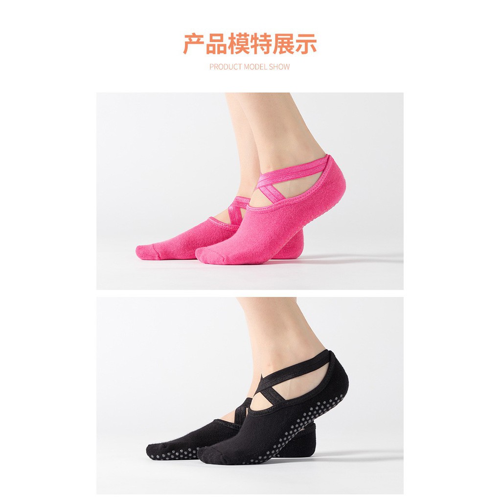 852 KAOS KAKI YOGA PILATES ANTI SLIP ANTI JATUH / YOGA SOCKS OLAHRAGA WANITA PEREMPUAN IMPORT