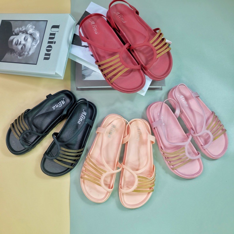 [ALINA TALI] Sandal slop tali impor/slop wanita/sandal fashion wanita