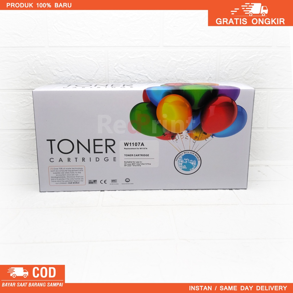 Toner Cartridge Compatible HP W1107A Untuk Printer LaserJet HP 107a/107w/135/137