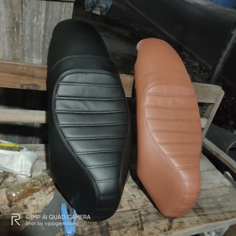 KULIT JOK CUSTOM SCOOPY GENIO CAFERACER VARIASI DOUBLESEAT