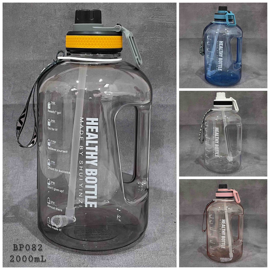 Jual Botol Minum Motivasi Gym 2,2 Liter Penanda Waktu Galon Dengan ...