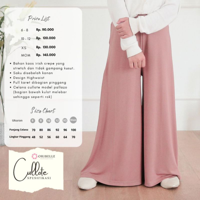 CELANA KULOT CULLOTE MOM &amp; Kids  • ORIBELLE