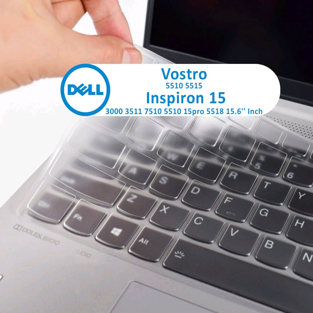 Pelindung Keyboard Untuk Dell Vostro 5510 5515 Inspiron 15 3000 Pro-5518 202115Cover Keyboard Bahan Silikon Ukuran 6 Inch Untuk Laptop