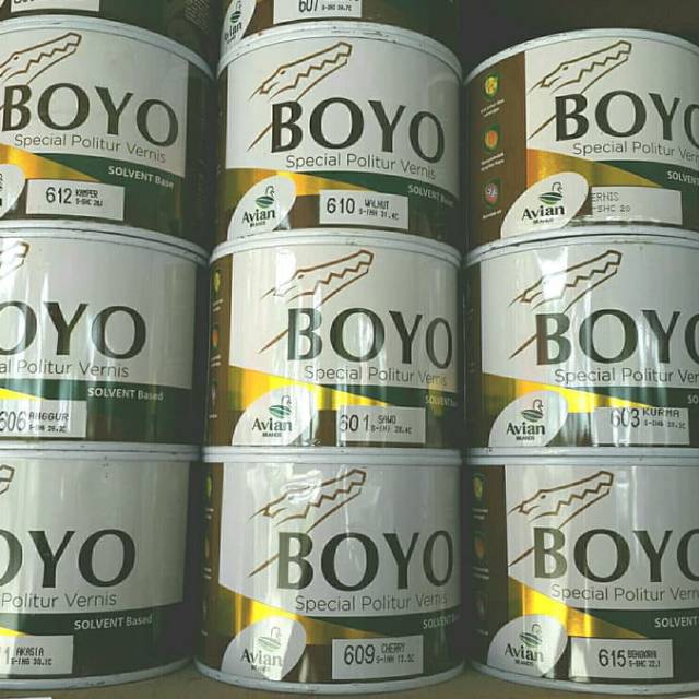 POLITUR VERNIS KAYU  KUSEN PINTU  500 GRAM BOYO AVIAN 