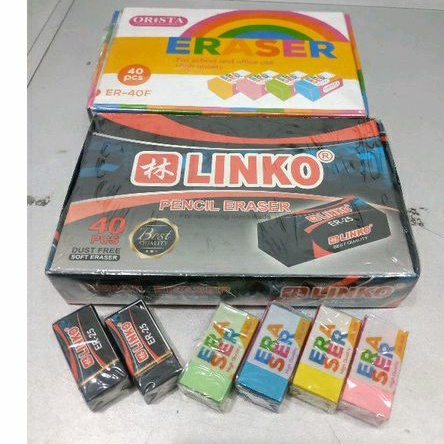

(1 Dus/40 pcs) Penghapus Pensil Murah, Pencil Eraser