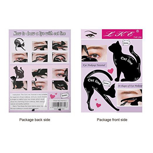 [Bayar Di Tempat][HOT DEALS] POPULER / FASHION / Premium 2Pcs Cetakan Eyeliner Bentuk Cat Eye