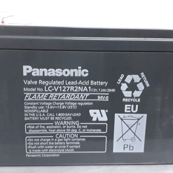 Aki Accu Baterai UPS Kering VRLA Panasonic 12v 7.2Ah 7Ah Aki Kering