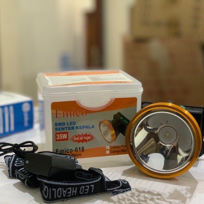 Senter Kepala/Headlamp LED Emico