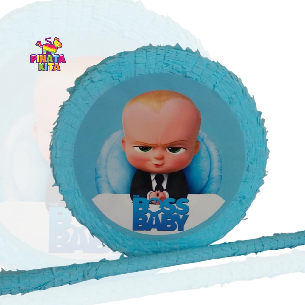 Pinata tabung babyboss / pinata the boss baby / pinata bulet baby boss/ pinata bulat baby boss / pin