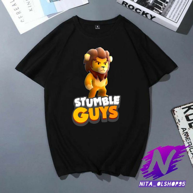 kaos anak stumble guys lion karakter harimau baju anak stumble guys karakter