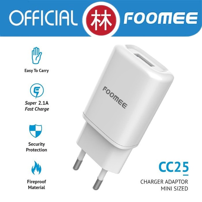 Foomee CC25 Charger Adaptor Mini Size Single USB