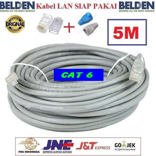 Kabel LAN Belden 5 M UTP RJ45 Cat6 ORIGINAL USA 5 Meter