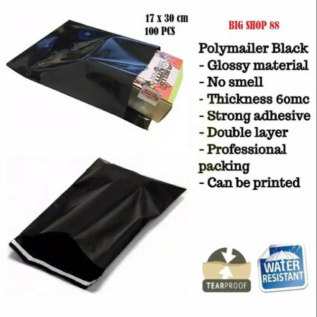 

Plastik polymailer / kantong kurir packing 17x30 Harga 1 pcsl